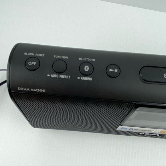 Sony Bluetooth Wireless Alarm Clock Radio Speaker System Black ICF-CS20BT - Picture 4 of 11
